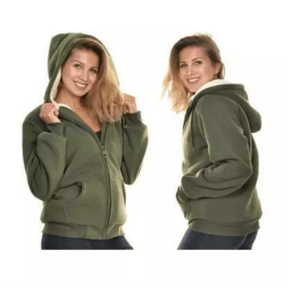 COPY - NWT ANGELINA OLIVE GREEN LINED LRG WOMEN'S…